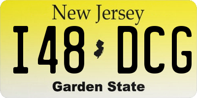 NJ license plate I48DCG