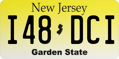 NJ license plate I48DCI