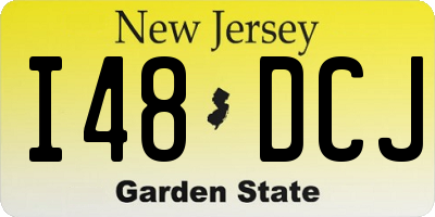 NJ license plate I48DCJ