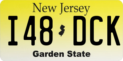 NJ license plate I48DCK