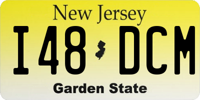 NJ license plate I48DCM