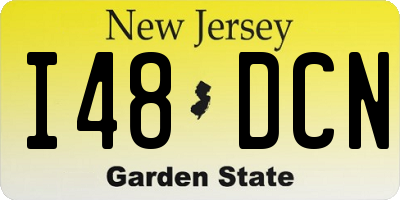NJ license plate I48DCN