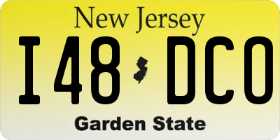 NJ license plate I48DCO