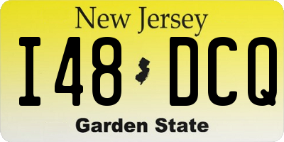 NJ license plate I48DCQ