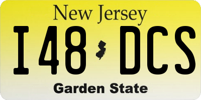 NJ license plate I48DCS