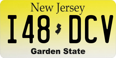 NJ license plate I48DCV