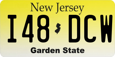NJ license plate I48DCW