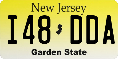 NJ license plate I48DDA