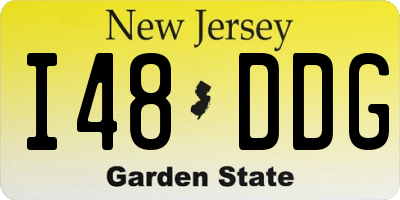 NJ license plate I48DDG