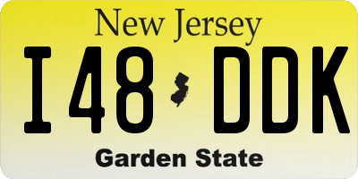 NJ license plate I48DDK