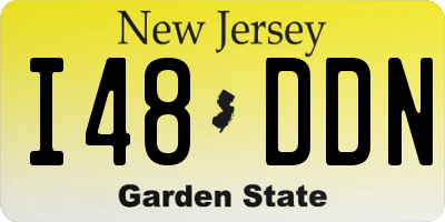 NJ license plate I48DDN