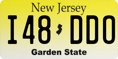 NJ license plate I48DDO