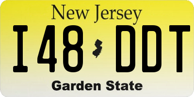 NJ license plate I48DDT