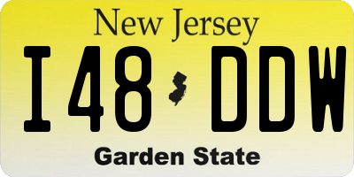 NJ license plate I48DDW