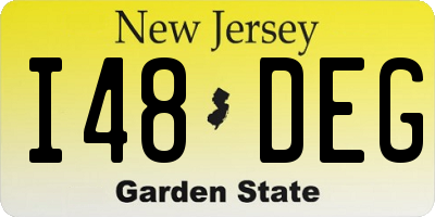 NJ license plate I48DEG
