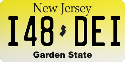 NJ license plate I48DEI