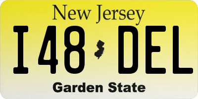 NJ license plate I48DEL