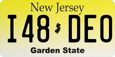 NJ license plate I48DEO