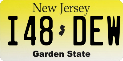 NJ license plate I48DEW