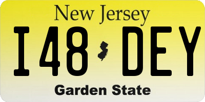 NJ license plate I48DEY