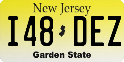 NJ license plate I48DEZ