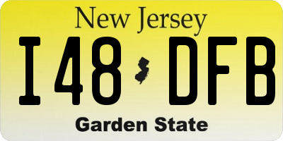 NJ license plate I48DFB