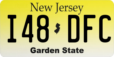 NJ license plate I48DFC