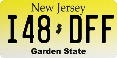 NJ license plate I48DFF