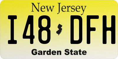 NJ license plate I48DFH