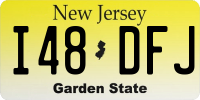 NJ license plate I48DFJ