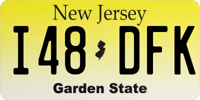 NJ license plate I48DFK