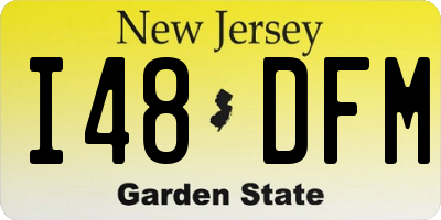 NJ license plate I48DFM