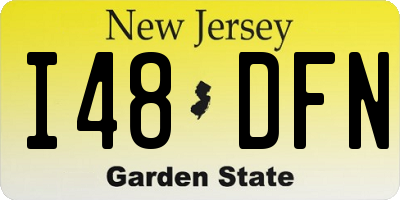 NJ license plate I48DFN