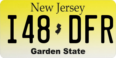 NJ license plate I48DFR