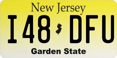NJ license plate I48DFU