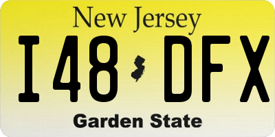 NJ license plate I48DFX