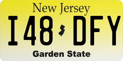 NJ license plate I48DFY