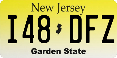NJ license plate I48DFZ