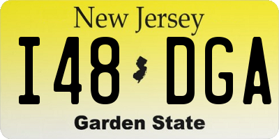 NJ license plate I48DGA