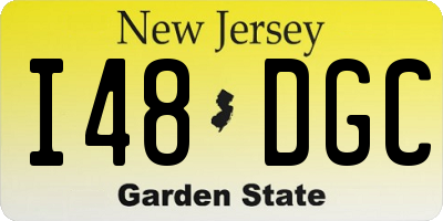 NJ license plate I48DGC