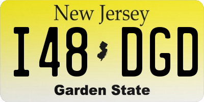 NJ license plate I48DGD