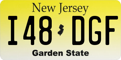 NJ license plate I48DGF