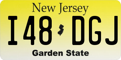 NJ license plate I48DGJ