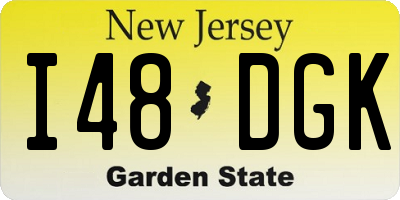 NJ license plate I48DGK