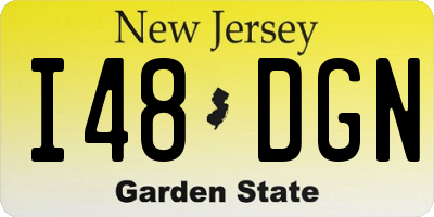 NJ license plate I48DGN