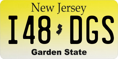 NJ license plate I48DGS
