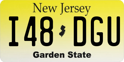NJ license plate I48DGU