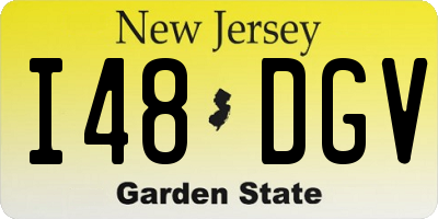 NJ license plate I48DGV