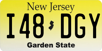 NJ license plate I48DGY