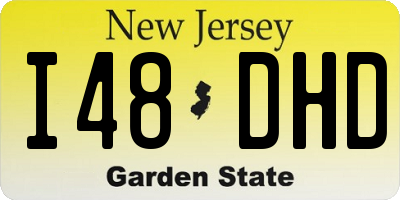 NJ license plate I48DHD